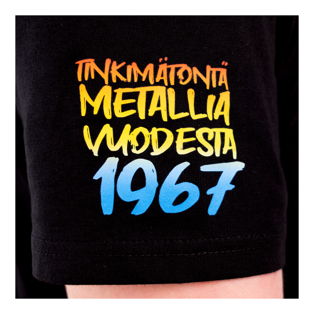 HYPPÄÄVÄ TAIMEN T-PAITA, UNISEX, LASTEN, MUSTA